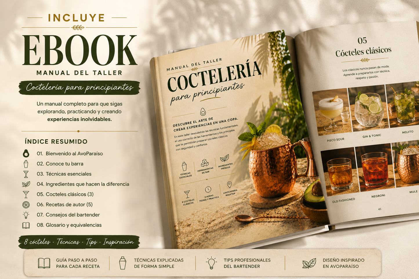 Taller de coctelería para principiantes